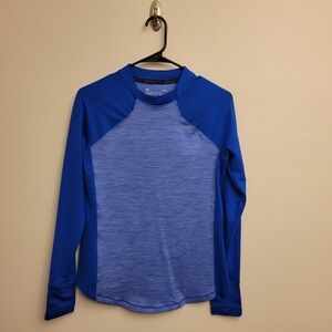 VGUC Under Armor Women's Mock Neck Coldgear Reactor Long Sleeve, Blue, Size Med